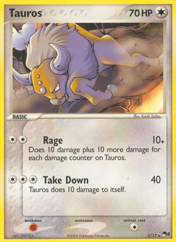 POP Series 2 Non - Holo Tauros #5